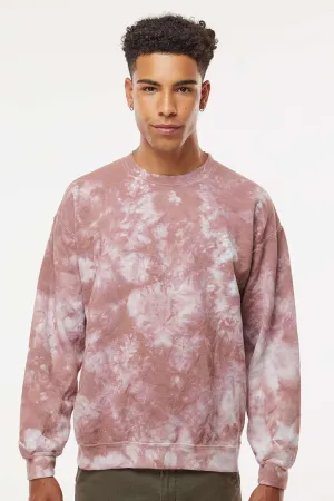 Dyenomite Mens Tie Dyed Crewneck Sweatshirt - Copper Crystal Clothing Dyenomite