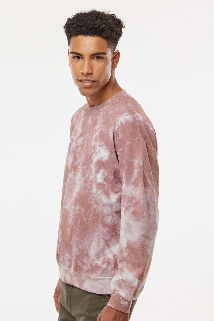 Dyenomite Mens Tie Dyed Crewneck Sweatshirt - Copper Crystal Clothing Dyenomite