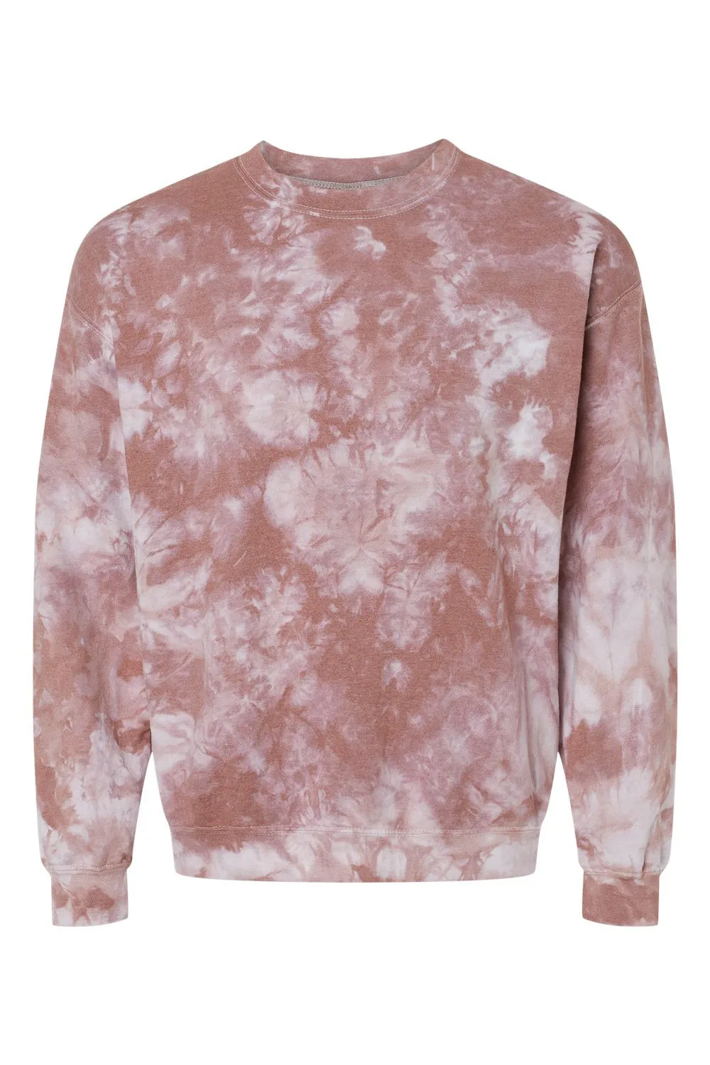 Dyenomite Mens Tie Dyed Crewneck Sweatshirt - Copper Crystal Clothing Dyenomite
