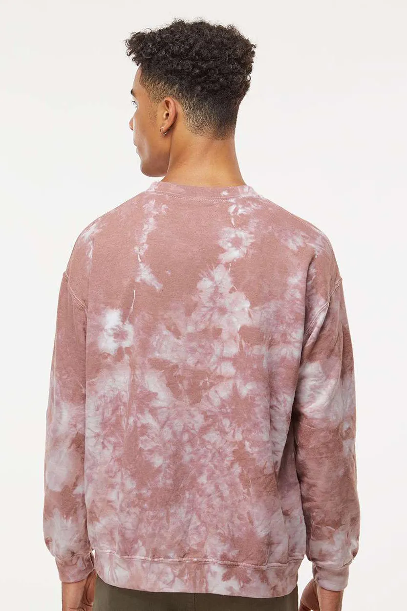 Dyenomite Mens Tie Dyed Crewneck Sweatshirt - Copper Crystal Clothing Dyenomite