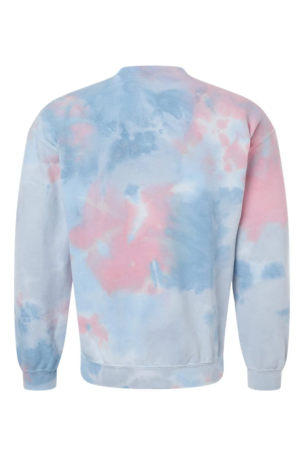 Dyenomite Mens Tie Dyed Crewneck Sweatshirt - Coral Dream Clothing Dyenomite