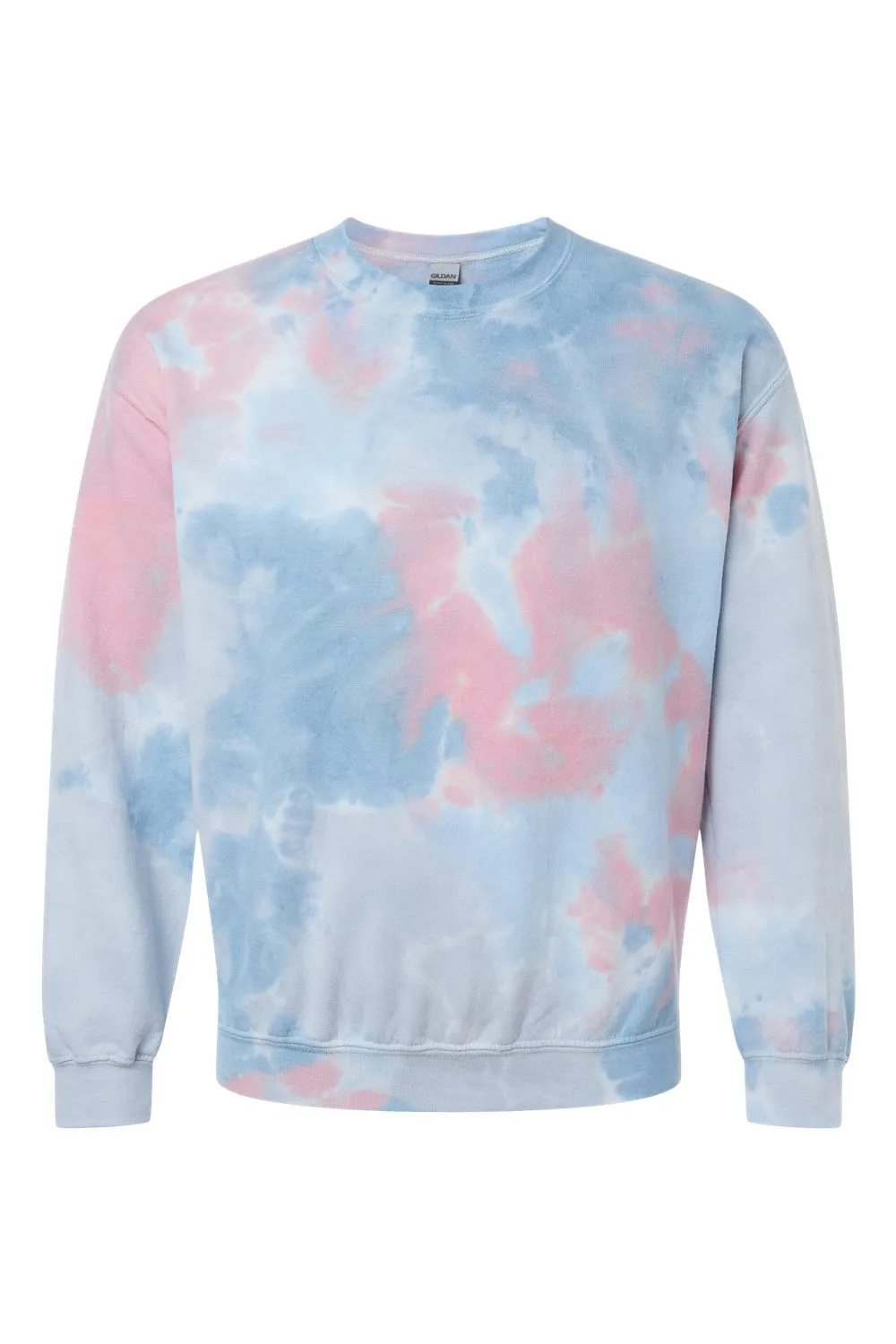 Dyenomite Mens Tie Dyed Crewneck Sweatshirt - Coral Dream Clothing Dyenomite