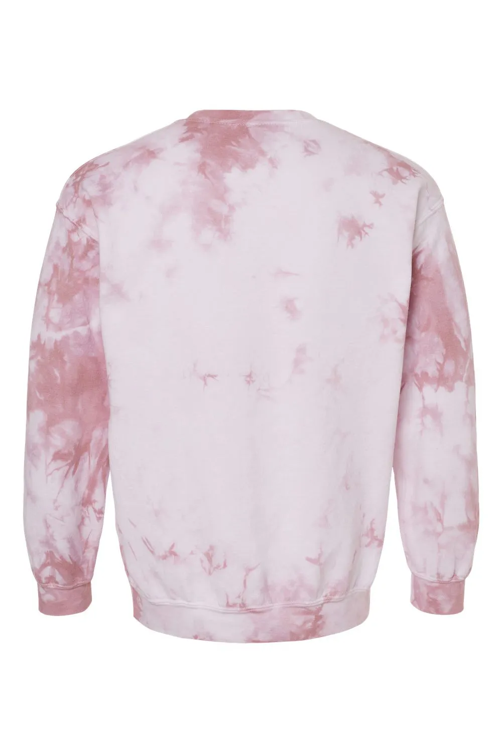 Dyenomite Mens Tie Dyed Crewneck Sweatshirt - Rose Crystal Clothing Dyenomite