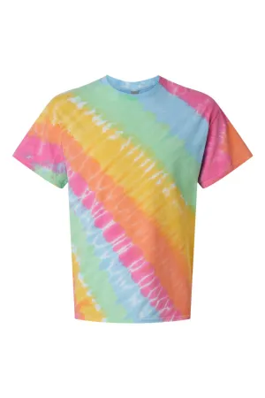 Dyenomite Mens Tilt Tie Dyed Short Sleeve Crewneck T-Shirt - Aerial Clothing Dyenomite