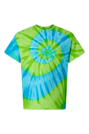 Dyenomite Mens Typhoon Tie Dyed Short Sleeve Crewneck T-Shirt - Bora Bora Clothing Dyenomite
