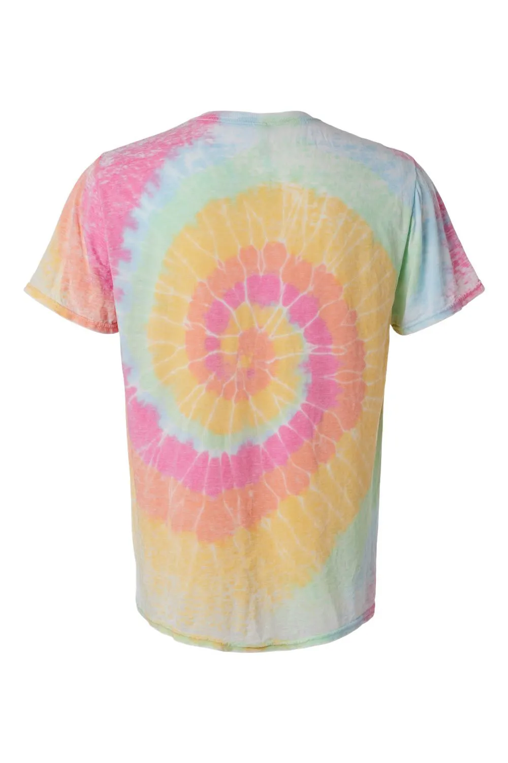 Dyenomite Mens Vintage Festival Tie Dyed Short Sleeve Crewneck T-Shirt - Aerial Spiral Clothing Dyenomite