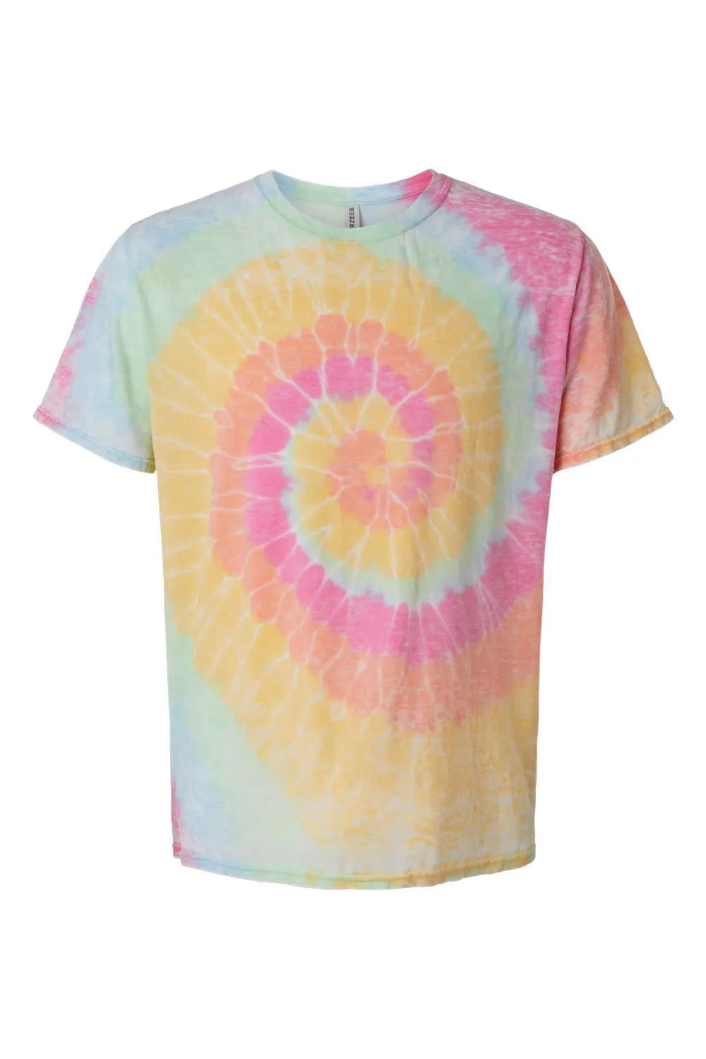 Dyenomite Mens Vintage Festival Tie Dyed Short Sleeve Crewneck T-Shirt - Aerial Spiral Clothing Dyenomite