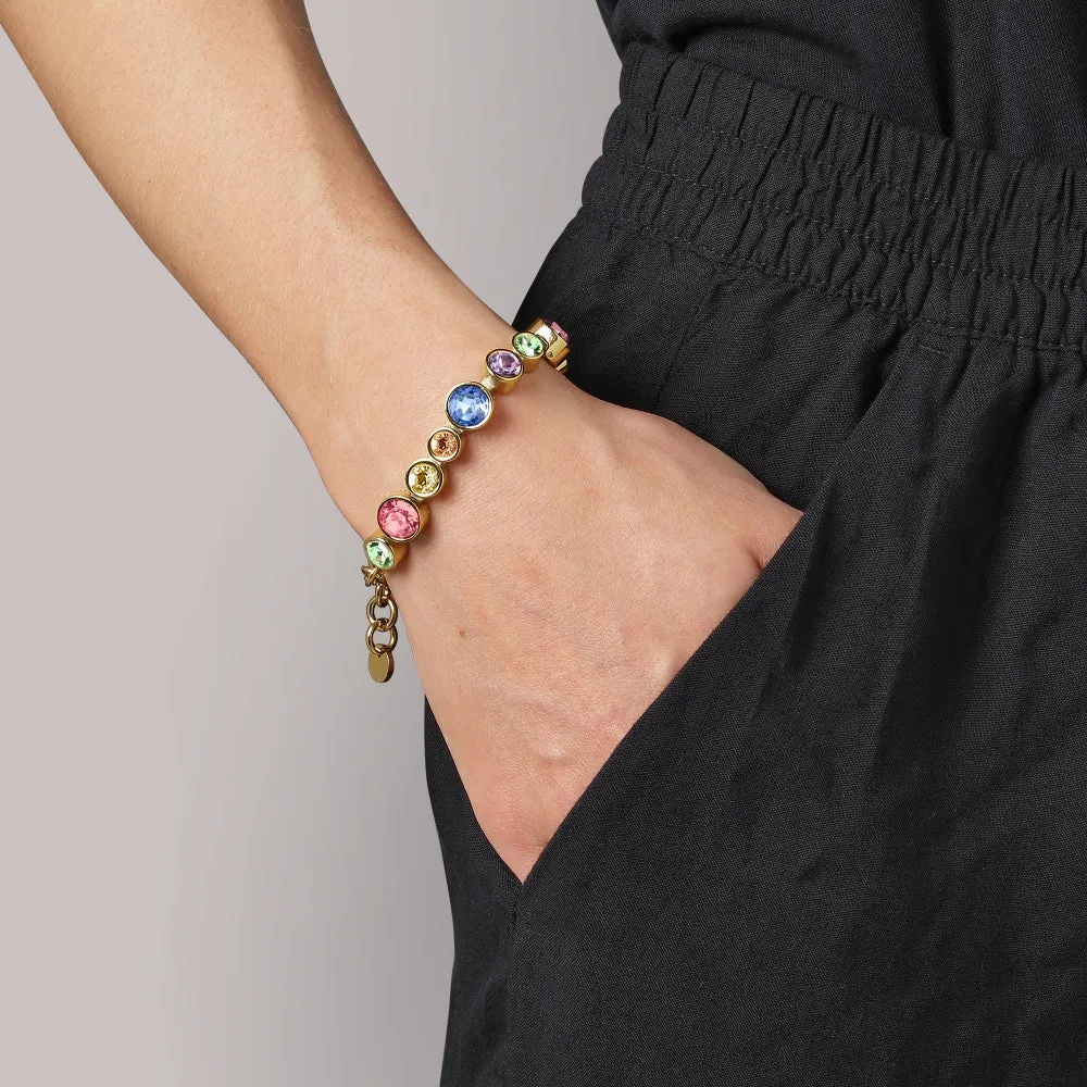 Dyrberg/Kern Jewellery Dyrberg/Kern - Calice Gold Bracelet Multi Pastel
