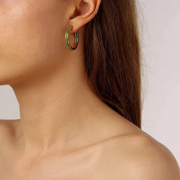 Dyrberg/Kern Jewellery Dyrberg/Kern - Justina Gold Earrings Emerald Green