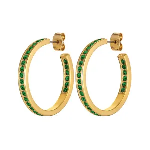 Dyrberg/Kern Jewellery Dyrberg/Kern - Justina Gold Earrings Emerald Green