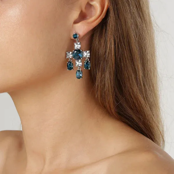 Dyrberg/Kern Jewellery Dyrberg/Kern - Leonora SS Royal Blue/Crystal