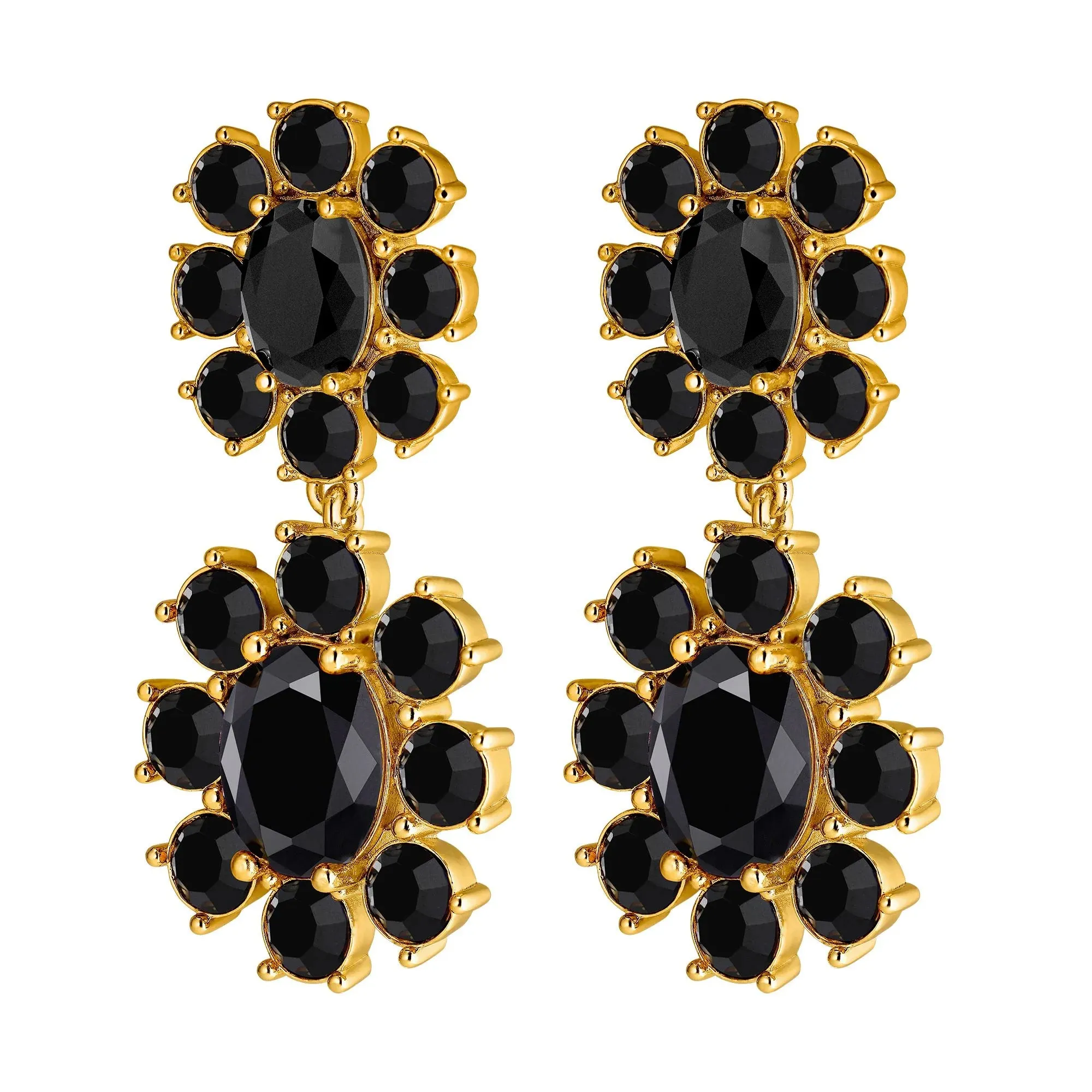 Dyrberg/Kern Jewellery Dyrberg/Kern - Lina Gold Earrings Black