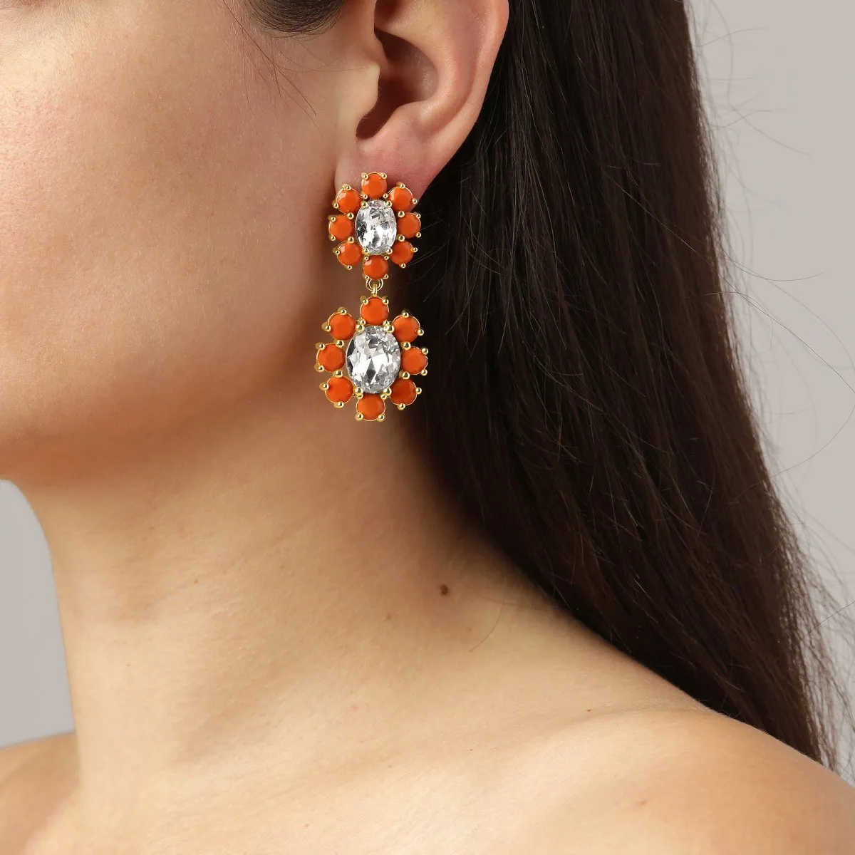Dyrberg/Kern Jewellery Dyrberg/Kern - Lina SG Coral & Crystal