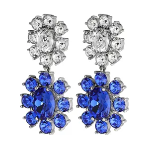 Dyrberg/Kern Jewellery Dyrberg/Kern - Lina SS Floral Earrings Blue & Silver