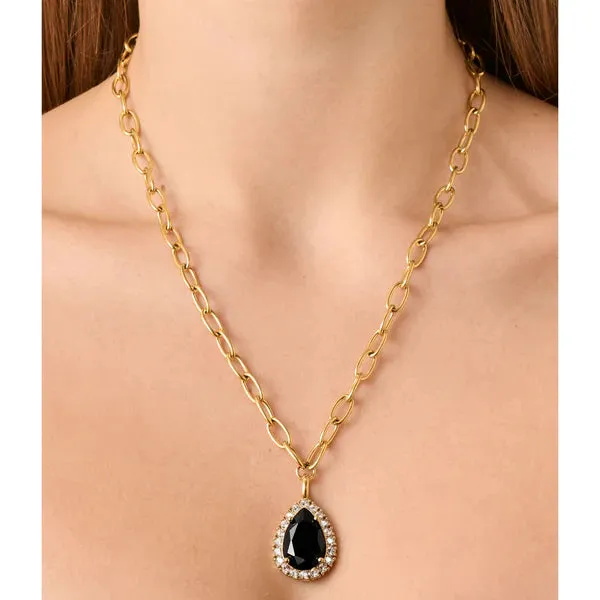 Dyrberg/Kern Jewellery Dyrberg/Kern -  Metta Gold Necklace Black & Golden