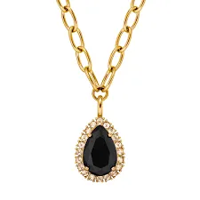 Dyrberg/Kern Jewellery Dyrberg/Kern -  Metta Gold Necklace Black & Golden