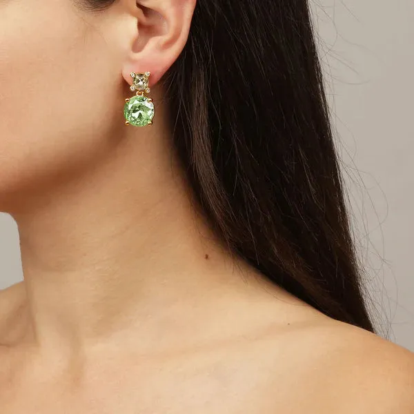Dyrberg/Kern Jewellery Dyrberg/Kern -  Nicola Gold Earrings Light Green & Golden