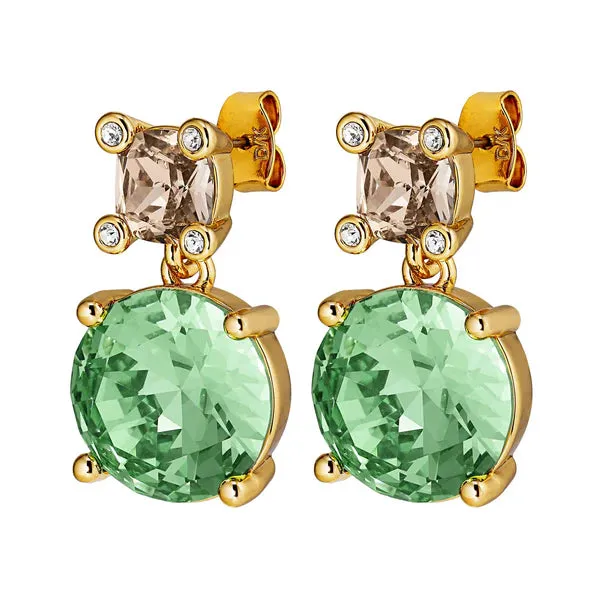 Dyrberg/Kern Jewellery Dyrberg/Kern -  Nicola Gold Earrings Light Green & Golden