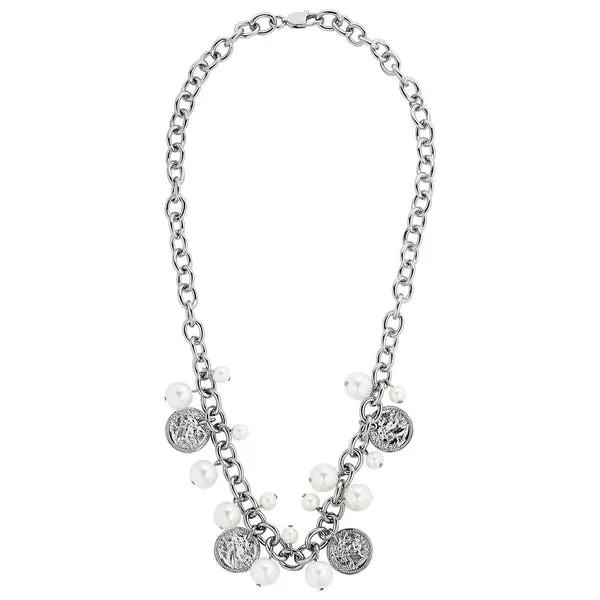 Dyrberg/Kern Jewellery Dyrberg/Kern - Penelope Shiny Silver Necklace White Pear