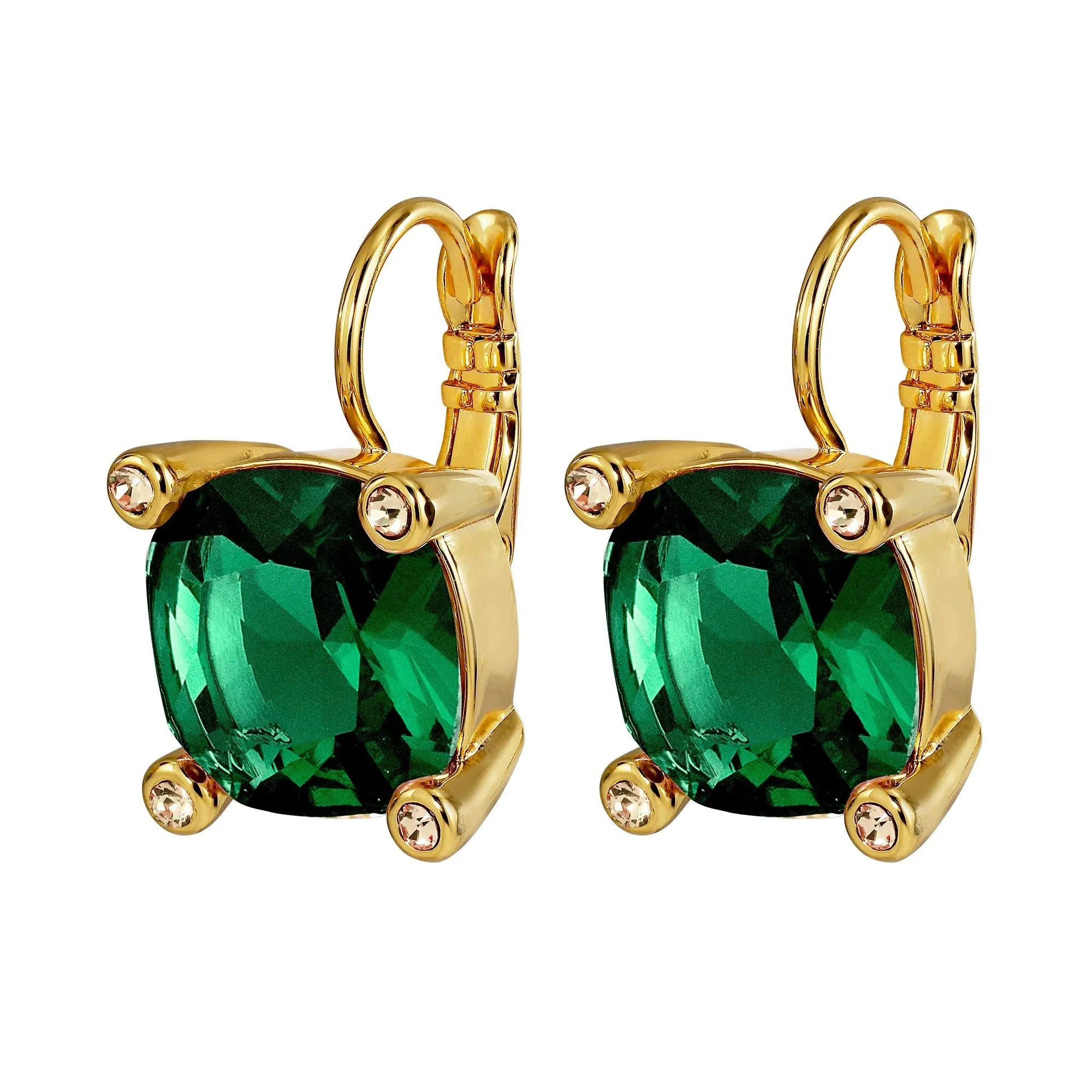 Dyrberg/Kern Jewellery Dyrberg/Kern - Tana Gold Earrings - Emerald Green