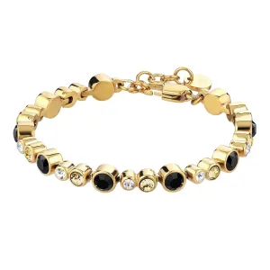 Dyrberg/Kern Jewellery Dyrberg/Kern - Teresia Gold Tennis Bracelet Golden & Black