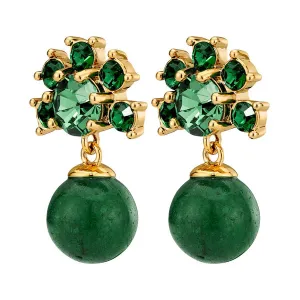 Dyrberg/Kern Jewellery Dyrberg/Kern - Veronica Gold Earrings Emerald Green