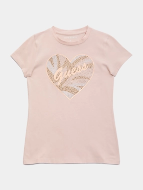 Eco Lorna Logo Heart Tee (7-14) ruffle tops girls, long sleeve tees girls