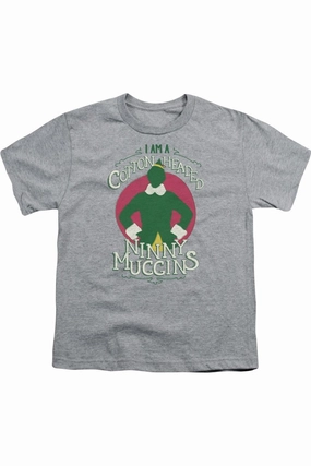 Elf Cotton Headed Short Sleeve Youth Tee / T-Shirt graphic tees for boys, polo shirts boys