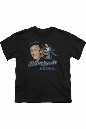 Elvis Presley Blue Suede Shoes Short Sleeve Youth Tee / T-Shirt graphic tees for boys, polo shirts boys