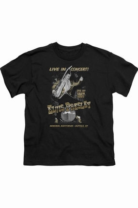 Elvis Presley Live In Buffalo Short Sleeve Juvenile Tee / T-Shirt graphic tees for boys, polo shirts boys