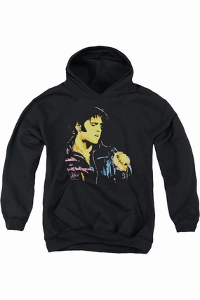 Elvis Presley Neon Elvis Youth Pull Over Hoodie graphic tees for boys, polo shirts boys