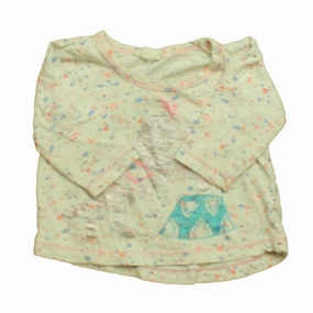 everbloom Girls Ivory | Pink Unicorn Long Sleeve T-Shirt ruffle tops girls, long sleeve tees girls