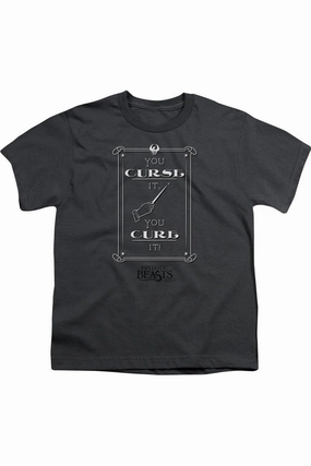 Fantastic Beasts Curse It Short Sleeve Youth Tee / T-Shirt graphic tees for boys, polo shirts boys