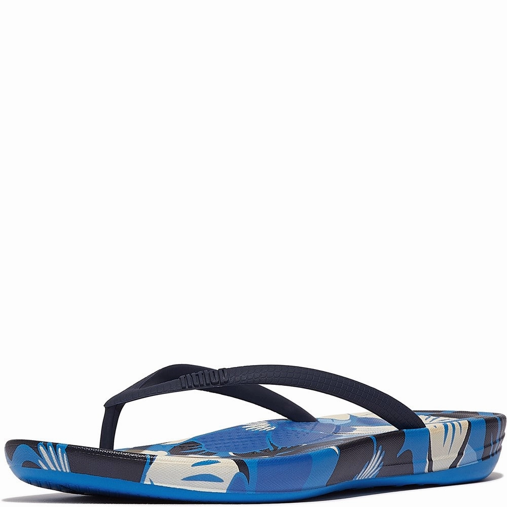Fitflop iQushion Blossom Flip Flops Lightweight Running Shoes,Slip On Athletic Shoes,Breathable Workout Shoes