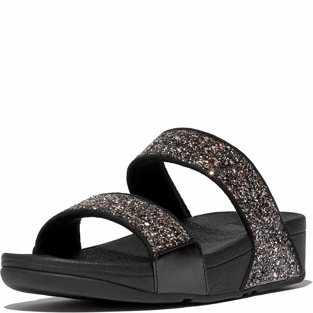 Fitflop Lulu 2 Bar Glitter Sandal Lightweight Running Shoes,Slip On Athletic Shoes,Breathable Workout Shoes