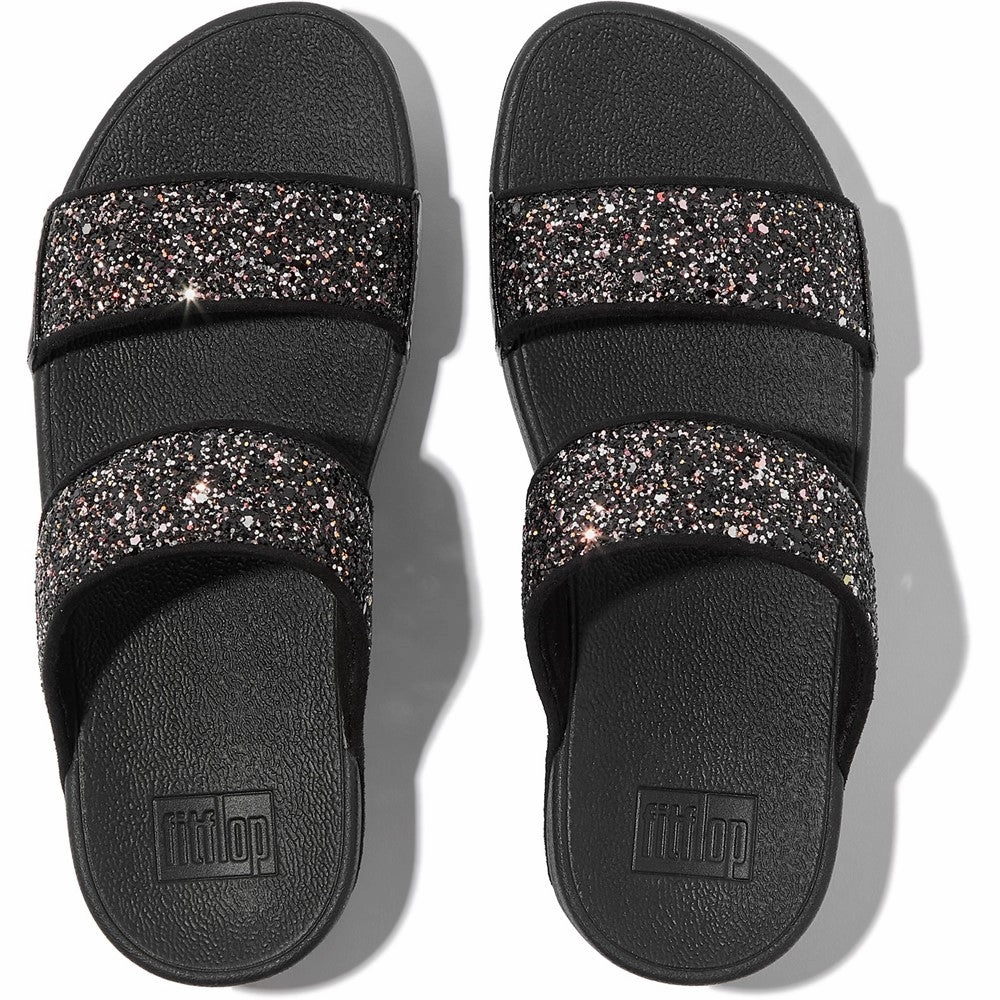 Fitflop Lulu 2 Bar Glitter Sandal Women's Sneakers Casual Walking Shoes