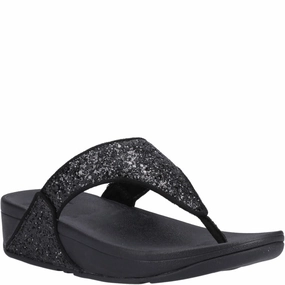 Fitflop Lulu Glitter Toe-Post Sandals Lightweight Running Shoes,Slip On Athletic Shoes,Breathable Workout Shoes