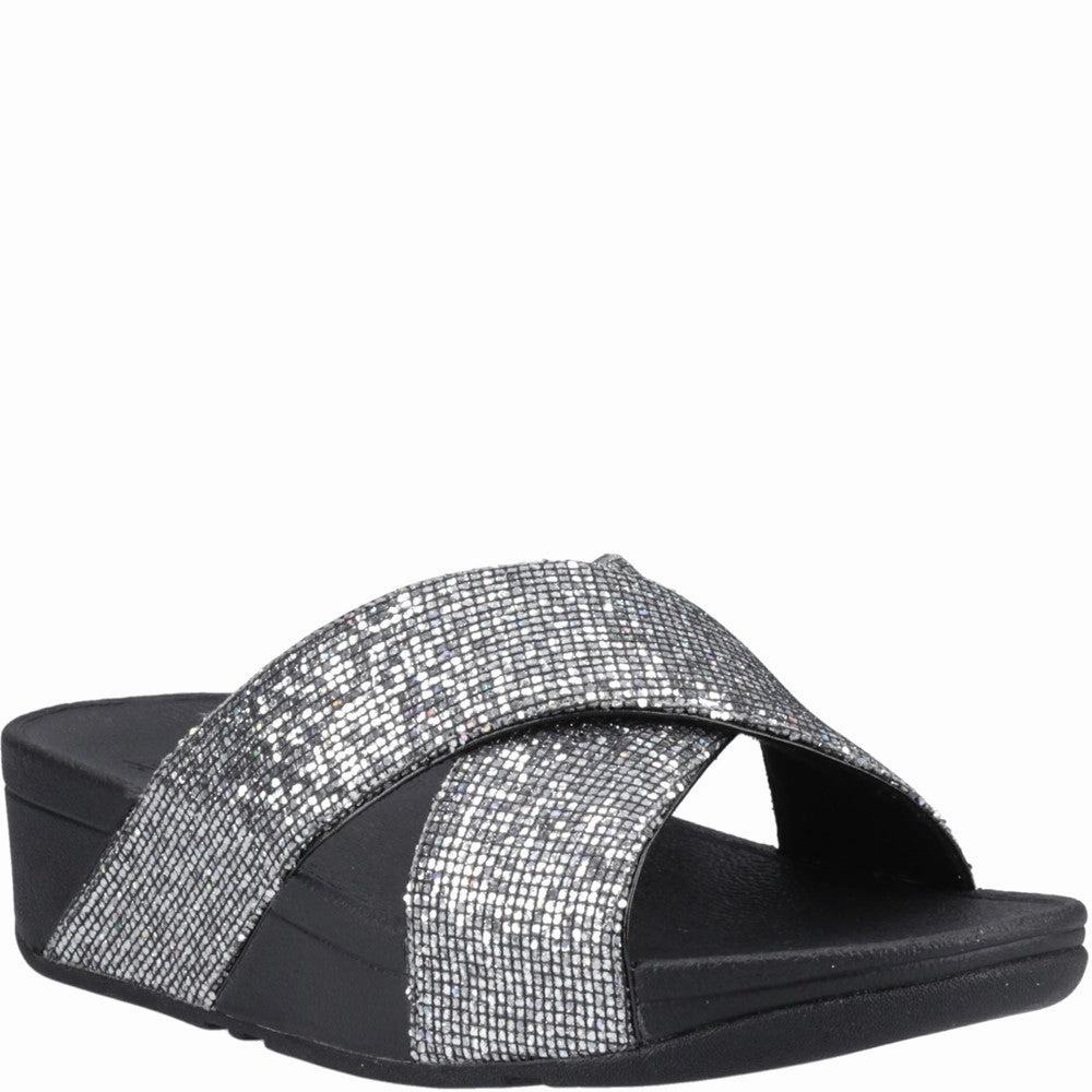 Fitflop Lulu Glitterball Cross Slides Lightweight Running Shoes,Slip On Athletic Shoes,Breathable Workout Shoes