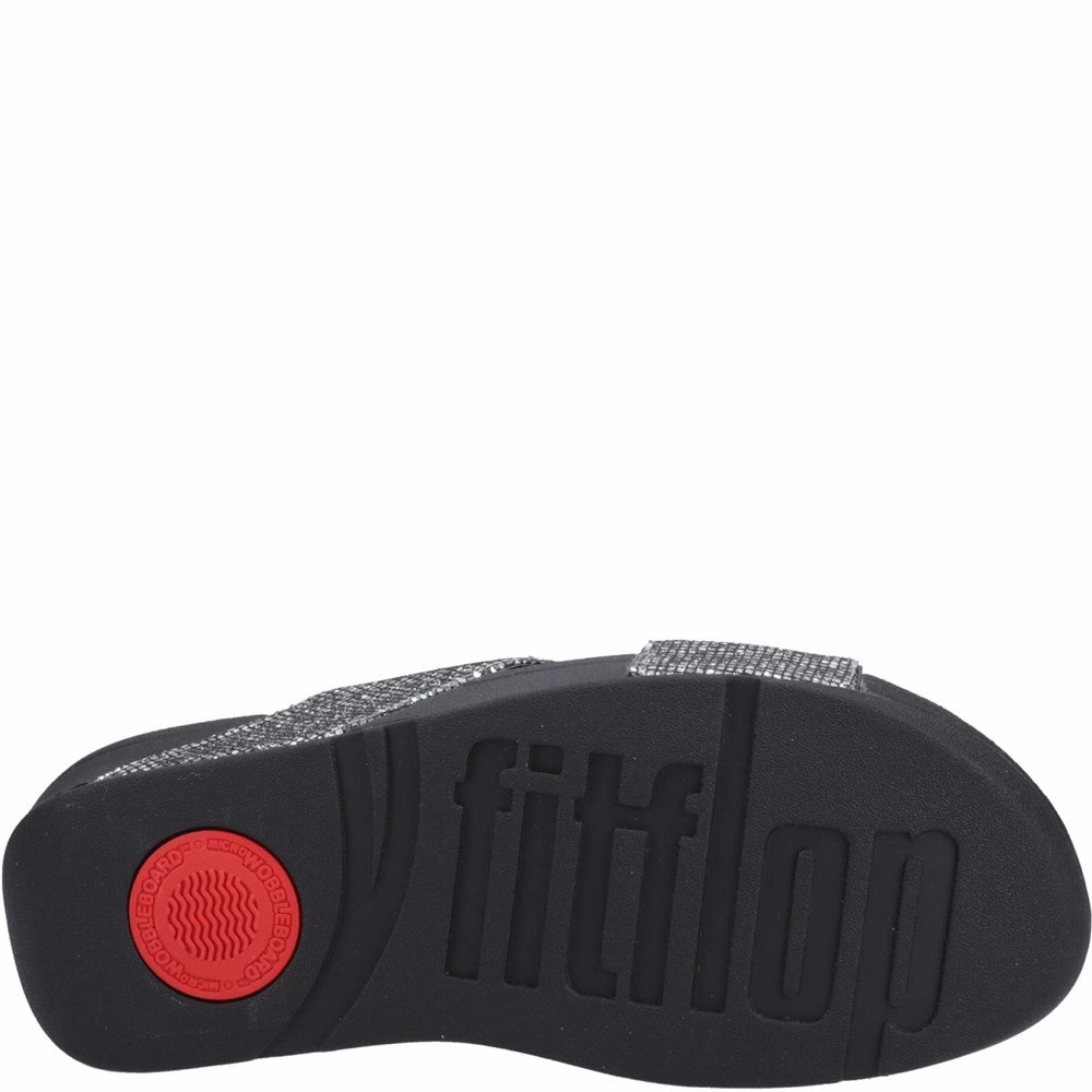 Fitflop Lulu Glitterball Cross Slides Women's Sneakers Casual Walking Shoes