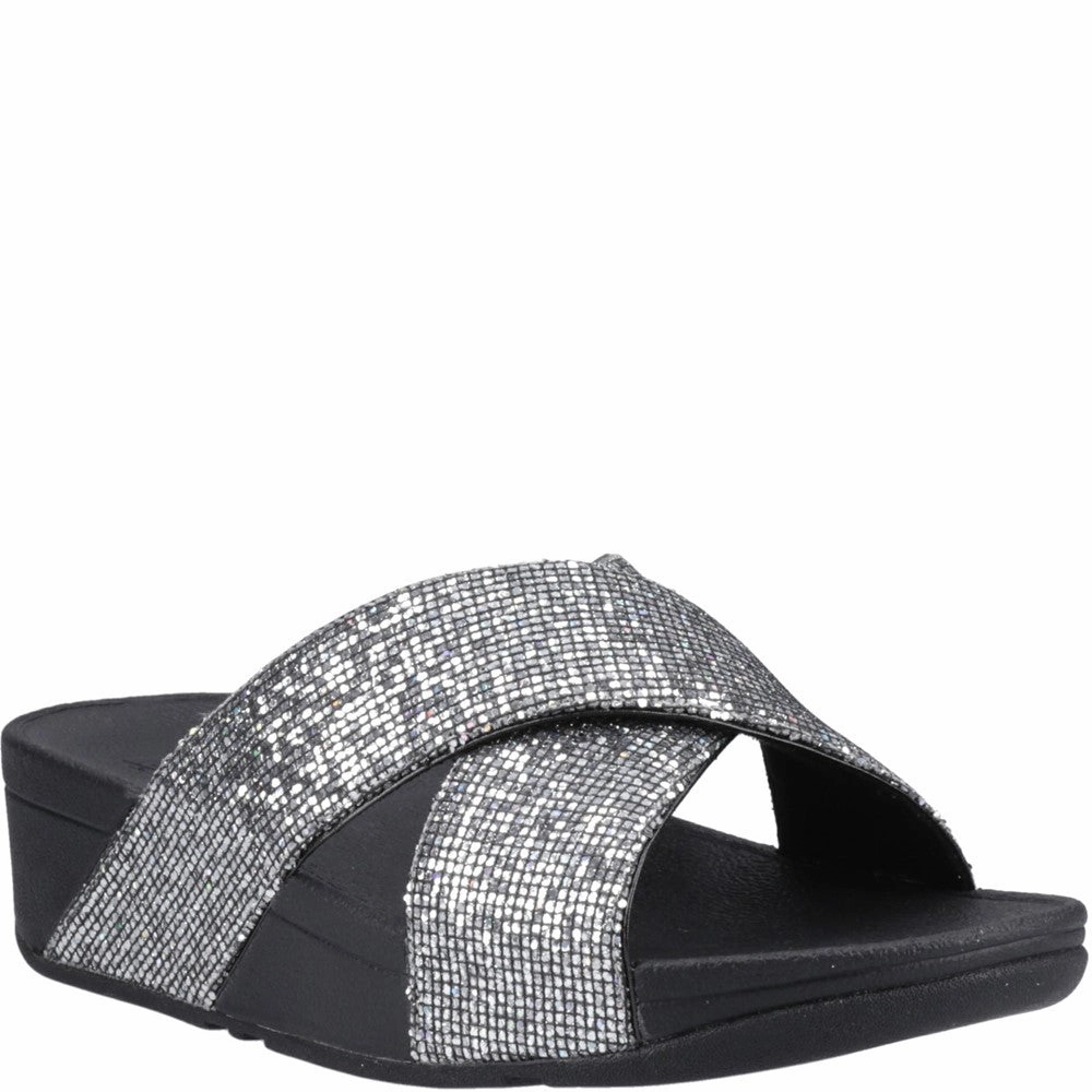 Fitflop Lulu Glitterball Cross Slides Lightweight Running Shoes,Slip On Athletic Shoes,Breathable Workout Shoes