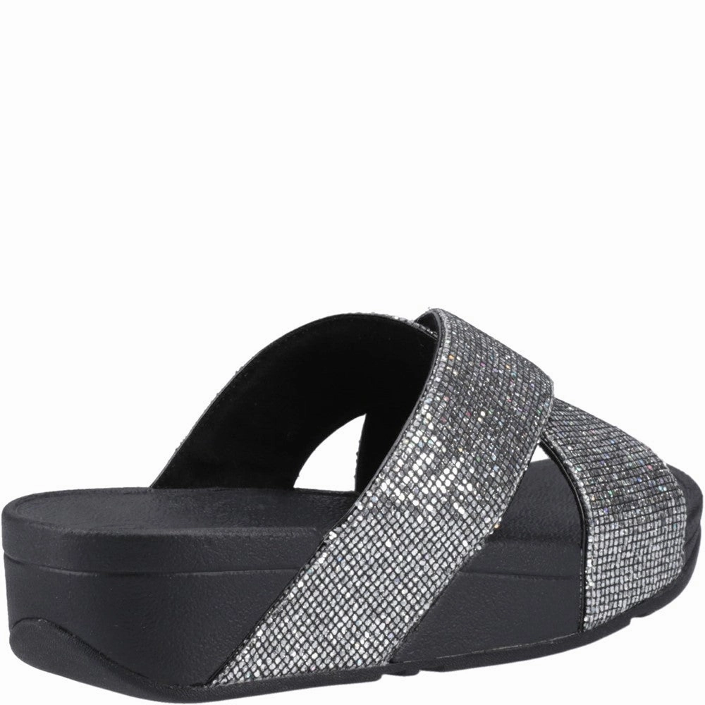 Fitflop Lulu Glitterball Cross Slides Women's Sneakers Casual Walking Shoes
