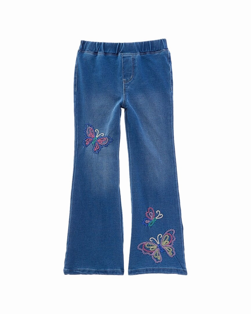 Flapdoodles Butterfly Flare Jean Girls Flared Leggings