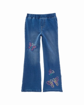 Flapdoodles Butterfly Flare Jean leggings girls, wide leg pants girls