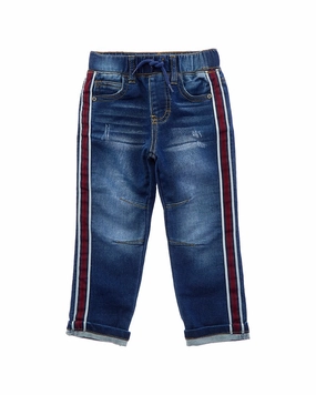 Flapdoodles Taping Denim Jean boys jogger pants, school uniform pants boys