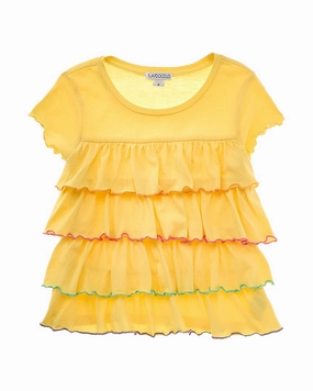 Flapdoodles Tiered Ruffle Top ruffle tops girls, long sleeve tees girls