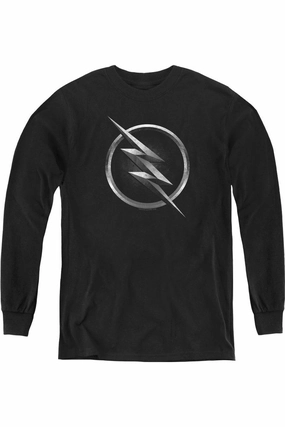 Flash Zoom Logo Youth Long Sleeve Tee / T-Shirt graphic tees for boys, polo shirts boys