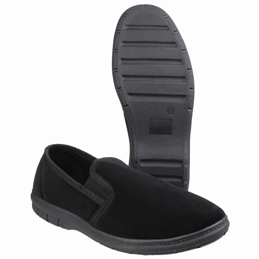 Fleet & Foster John Twin Gusset Memory Foam Slipper Men's Sports Casual Shoes