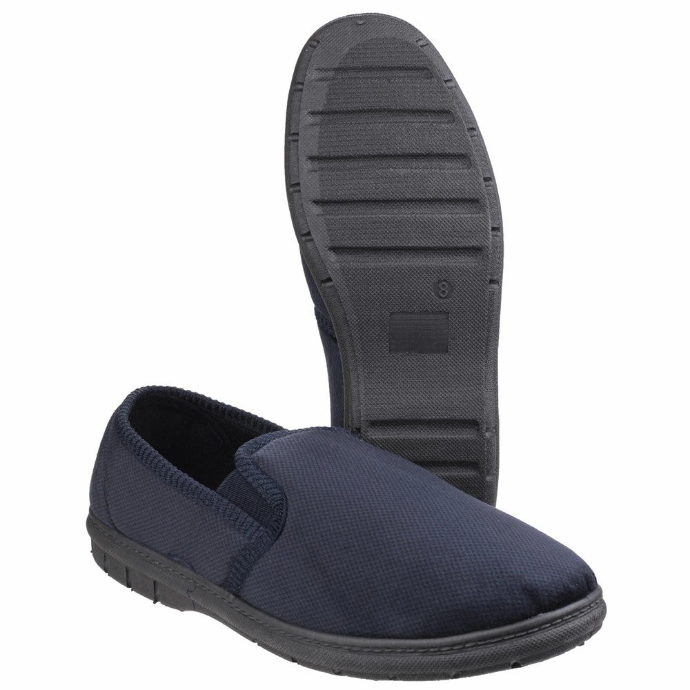 Fleet & Foster John Twin Gusset Memory Foam Slipper Men's Sports Casual Shoes