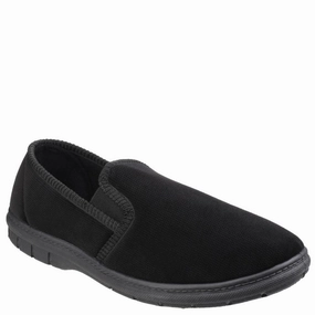 Fleet & Foster John Twin Gusset Memory Foam Slipper Basketball Shoes, Running Shoes