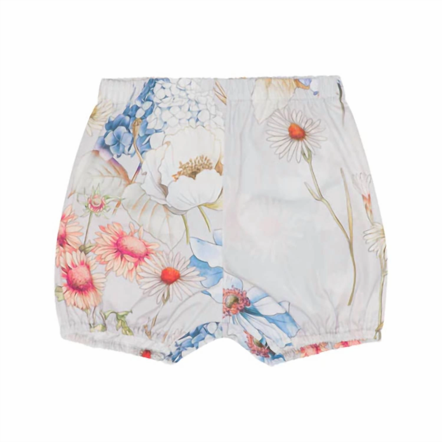 Flower Short In Light Blue Flower Boys Drawstring Athletic Shorts